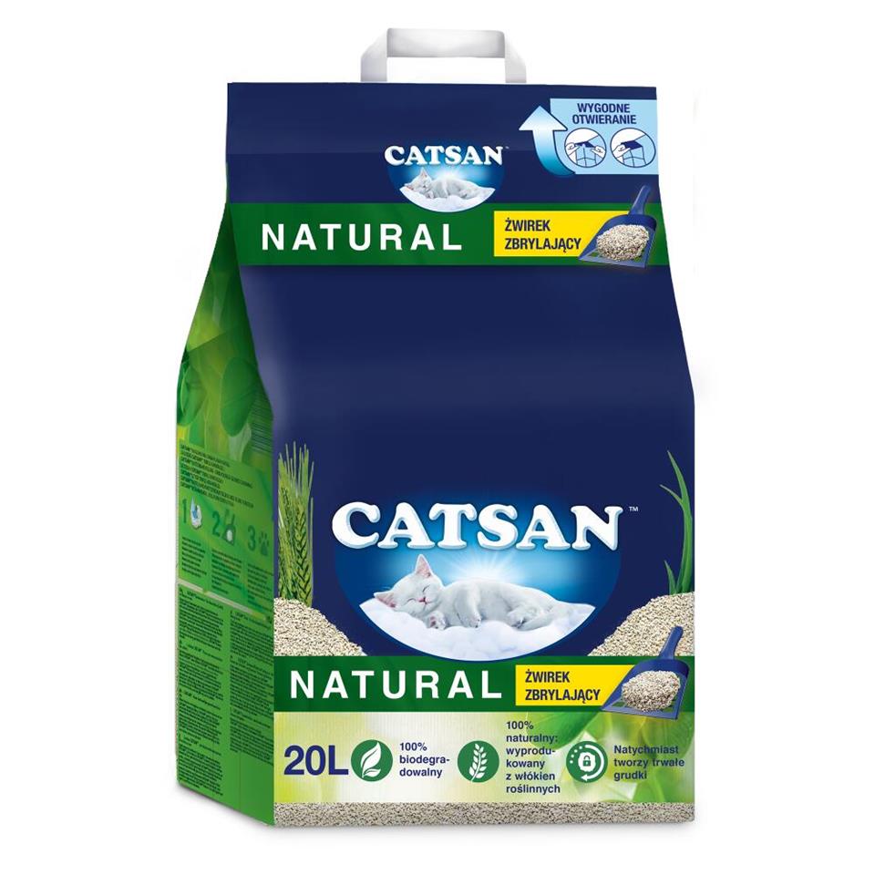 CATSAN Natural Nisip pentru litiera pisicilor 20L Pisici Litiere