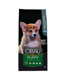 CIBAU Medium Puppy 12+2 kg GRATIS hrana catei si femele gestante rasa medie
