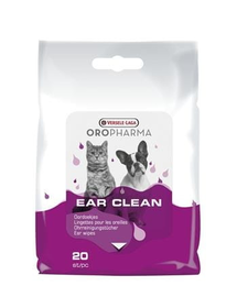 VERSELE-LAGA Oropharma Ear Clean servețele pentru curățarea urechilor (câini și pisici) 20 buc.