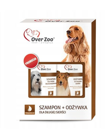 OVER ZOO Set șampon și balsam pentru câini cu păr lung, 490 ml