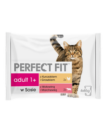 PERFECT FIT Cat Adult 1+ în sos 52 X 85 g