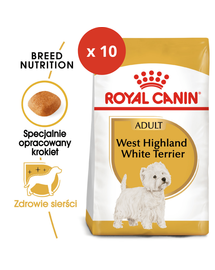 Royal Canin West Highland White Terrier Adult hrana uscata pentru caini adulti 1.5 kg x 10
