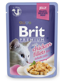 BRIT Premium Fillets in Jelly Set hrana umeda pentru pisici, cu pui in aspic 24 x 85g