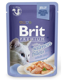 BRIT Premium Fillets in Jelly Set hrana umeda pentru pisici adulte, cu somon in aspic 24 x 85g