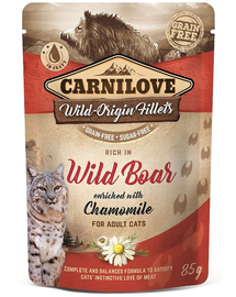 CARNILOVE Wild Boar&Chamomile 24 x 85g hrana umeda pentru pisici, mistret si musetel