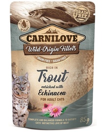 CARNILOVE Trout&Echinacea 24 x 85 g hrana umeda pentru pisici, pastrav si echinacea