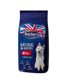 BUTCHER'S Natural&Healthy hrana uscata pentru caini adulti, cu vita 3 kg
