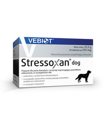 VEBIOT Stressoxan dog Supliment alimentar pentru catei si caini adulti, pentru reducerea stresului 60 tab.