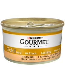 GOURMET Gold Mus hrana umeda pentru pisici, cu curcan 24 x 85g