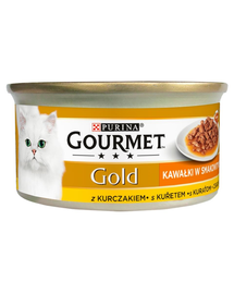 GOURMET Gold Sauce Delights hrana umeda pentru pisici, cu pui 24x85 g