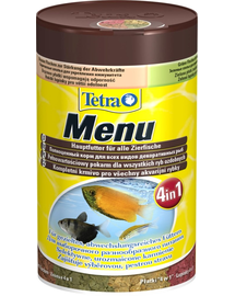 TETRA Min Menu 250 ml hrana cu 4 tipuri de fulgi pentru hranirea pestilor ornamentali