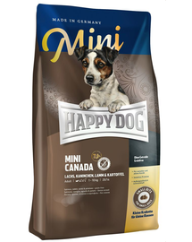 HAPPY DOG Mini Canada hrana uscata caini adulti sensibili de talie mica, cu somon 4 kg