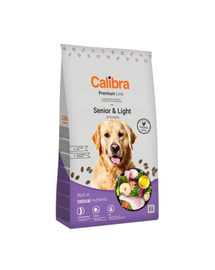 CALIBRA Dog Premium Line Senior&Light hrana uscata pentru caini seniori si/sau caini supraponderali 12 kg