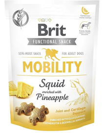 BRIT Care Dog Functional Snack Mobility recompense caini pentru mobilitate si articulatii, calamar si ananas 150 g