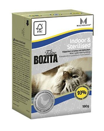 BOZITA Indoor&Sterilised hrana umeda pentru pisici sterilizate, de interior 190 g