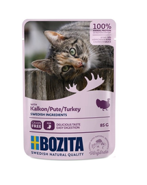 BOZITA Turkey Hrana umeda pentru pisici, curcan in sos 85 g