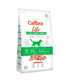 CALIBRA Dog Life Adult Medium Breed Lamb Hrana hipoalergenica pentru caini adulti de talie medie, cu miel 12 kg