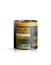 COUNTRY&NATURE Hrana umeda fara cereale pentru caini adulti, cu curcan  850 g