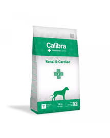 CALIBRA Veterinary Diet Dog Renal & Cardiac Dieta veterniara pentru caini cu probleme renale si tulburari cardiace 12 kg