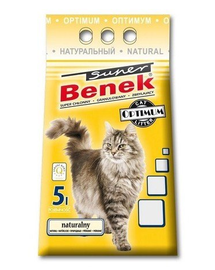 BENEK Super Optimum natural fara miros 5 l x 2 (10 l) Nisip pentru pisici