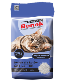 Benek Super Compact Fragrance nisip pentru litiera, cu efect de calmare 25 l x 2 (50 l)