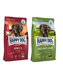 HAPPY DOG Supreme Africa 12.5 kg + Noua Zeelanda 12.5 kg hrana pentru caini cu intolerante alimentare