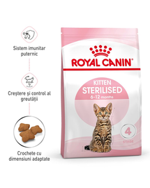 Royal Canin Kitten Sterilised hrana uscata pentru pisicute sterilizate cu varsta cuprinsa intre 4 si 12 luni 400 g