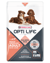 VERSELE-LAGA Opti Life Adult Skin Care Medium&Maxi hrana uscata caini adulti cu sensibilitati ale pielii, talie medie/mare 12,5 kg
