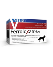 VEBIOT Ferroloxan dog 60 tab. supliment pentru caini cu deficit de fier, anemie