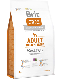BRIT Care Adult Medium Lamb&Rice hrana uscata caini adulti de talie medie, miel si orez 3 kg