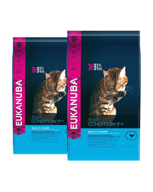 EUKANUBA Cat Senior All Breeds Top Condition Chicken&Liver 20 kg (2 x 10 kg) hrana pisici senior