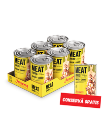 JOSERA Meatlovers Menu set hrana caini, pui si morcov 6x400 g + conserva caini 400 g GRATIS