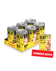 JOSERA Meatlovers Pure hrana caini monoproteica 6x400 g + conserva caini 400 g GRATIS