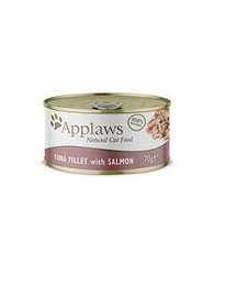 APPLAWS Cat Tin Tuna Fillet with Salmon in Broth 24 x 70 g