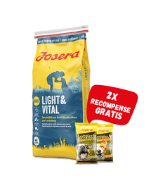 JOSERA Light & Vital hrana caini supraponderali 15 kg + 2 recompense Loopies GRATIS