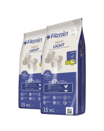FITMIN Maxi light Hrana uscata pentru caini adulti de talie medie predispusi la ingrasare 30 kg (2 x 15 kg)