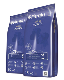FITMIN Maxi puppy Hrana uscata pentru caini juniori de talie mare si cateluse gestante 30 kg (2 x 15 kg)