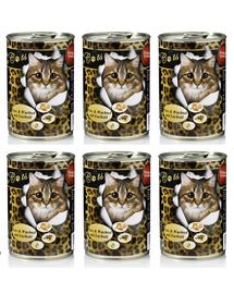 O'CANIS Hrana umeda pentru pisici adulte, cu prepelita, curcan si ulei de somon 400 g x 6 buc.