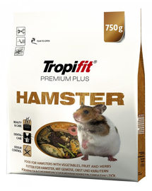 TROPIFIT Premium Plus Hamster Hrana pentru hamster, mix de legume si ierburi 750 g