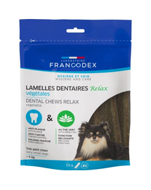 FRANCODEX Recompense caini pentru indepartare tartru si mirosul gurii RELAX 114 g/ 15 benzi, pentru talie mica