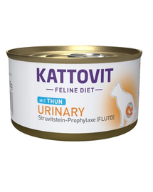 KATTOVIT Feline Diet Urinary Tuna hrana umeda dietetica pentru pisici cu afectiuni urinare, cu ton 85 g