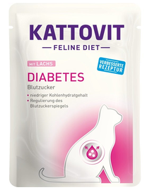 KATTOVIT Feline Diet Diabetes hrana umeda dietetica pentru pisici cu diabet 85 g
