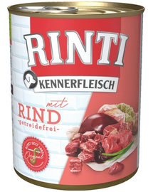 RINTI Kennerfleisch Beef hrana umeda pentru caini, cu vita 400 gr