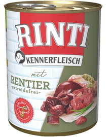 RINTI Kennerfleisch Hrana umeda pentru caini adulti, cu ren 400 gr