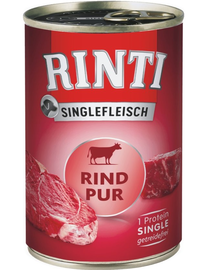 RINTI Singlefleisch Beef Pure hrana monoproteica pentru caini, cu vita 400 gr