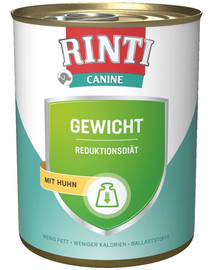 RINTI Canine Weight Control Chicken hrana dietetica umeda pentru caini obezi/supraponderali 400 gr
