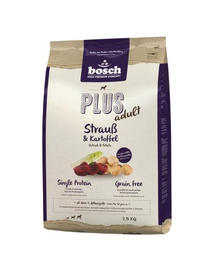 BOSCH Plus Hrana uscata cu strut & cartofi pentru cainii junior cu intolerante alimentare 25 kg (2 x 12,5 kg)