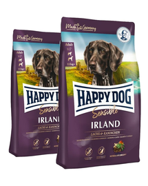 HAPPY DOG Supreme irland hrana uscata caini adulti sensibili, cu somon si iepure 25 kg (2 x 12.5 kg)