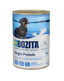 BOZITA Reindeer Singleprotein Hrana monoproteica pentru caini adulti, cu carne de ren 400 g