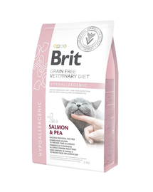 BRIT Veterinary Diets Cat Hypoallergenic Dieta veterinara pentru pisici cu alergii si probleme deramatologice2 kg